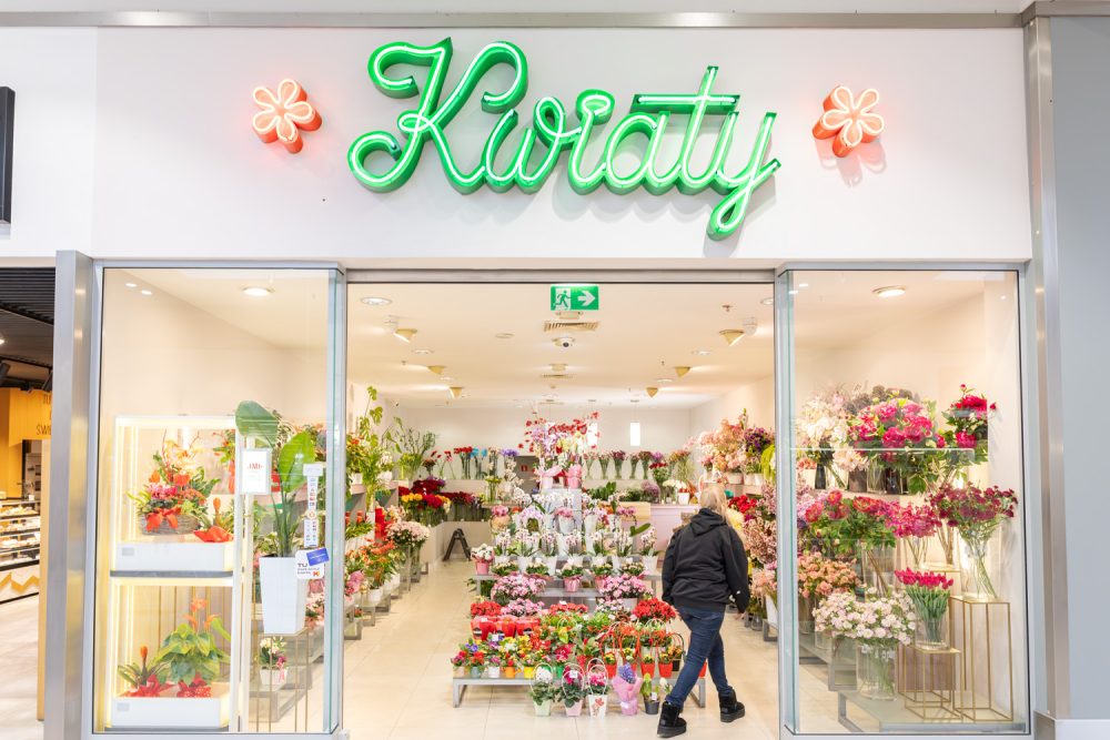 witryna sklepowa kwiaciarni