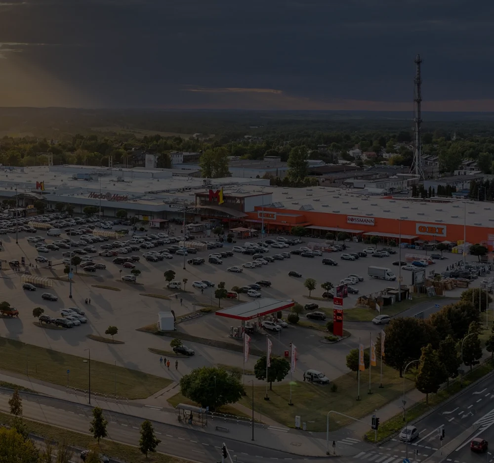 widok z lotu ptaka na m1 Częstochowa