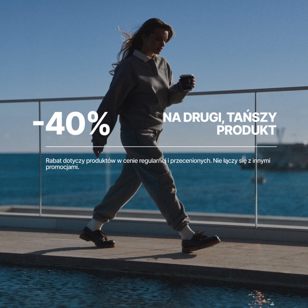 Grafika promocyjna marki Diverse informująca o rabacie 40% na drugą sztukę przy zakupie dwóch produktów.